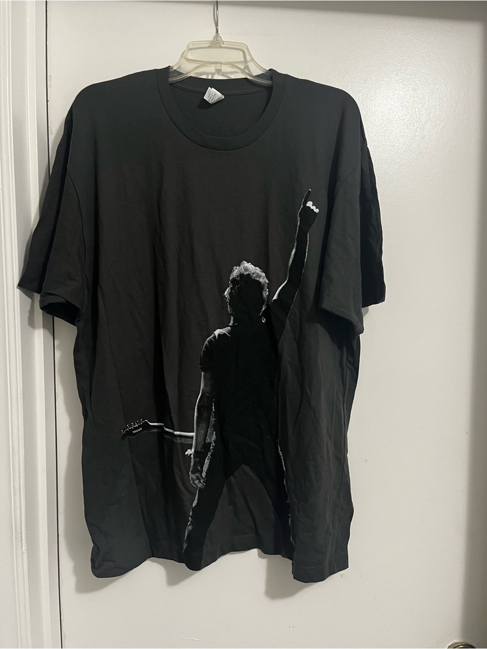 Bruce Springsteen Black Graphic Rock Silhouette Tee - Men